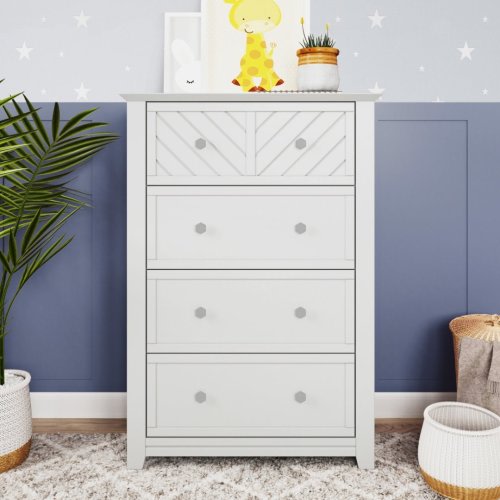 Atwood 4 Drawer Chest, Matte White | Nursery Dressers and Chests | Child Craft