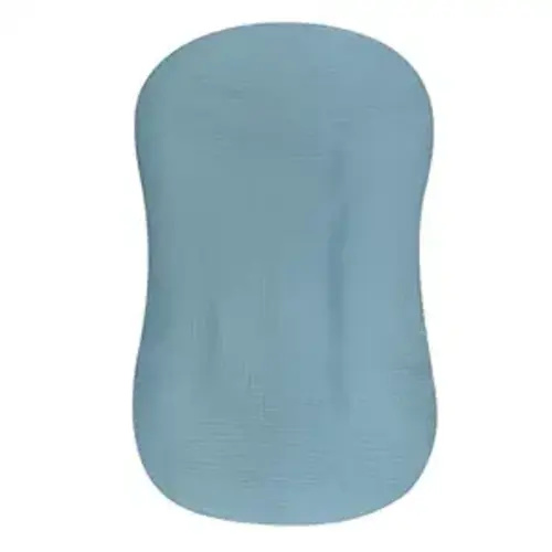 Muslin Baby Lounger Cover Soft Organic Cotton Slipcover Fits Newborn Lounger for Baby Boys and Girls (Blue)