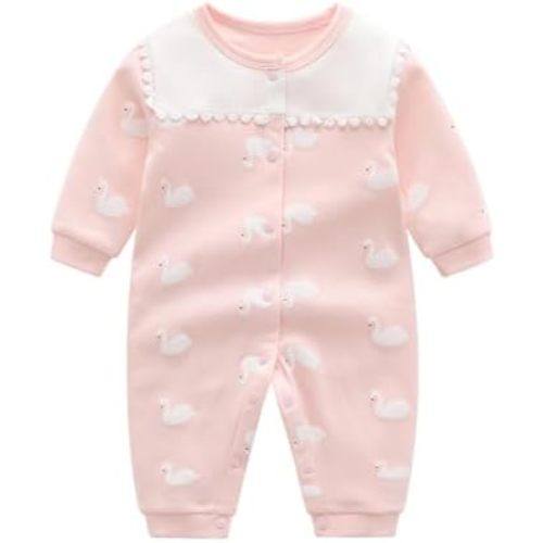 Infant Baby Girl Long Sleeve Romper Cotton Cute Print 0-18 Months