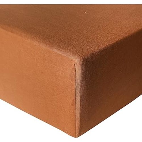 Copper Pearl Premium Knit Baby Crib Sheets for Standard Mattresses, Breathable and Soft, Camel