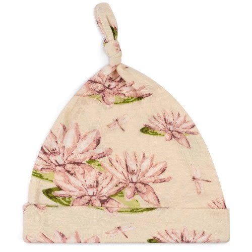 Water Lily Bamboo Knotted Beanie Hat