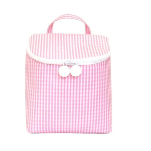 Take Away Insulated Bag, Gingham Pink