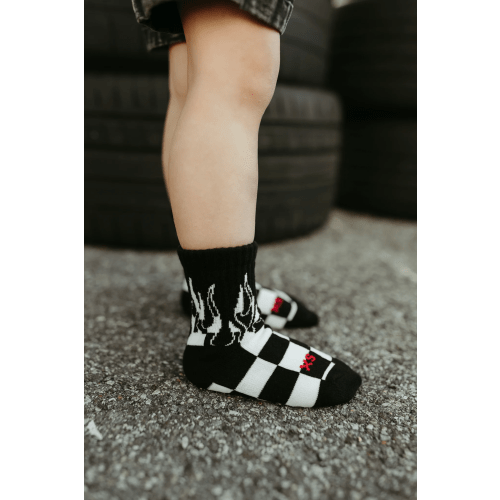 Socks - Checker Flame