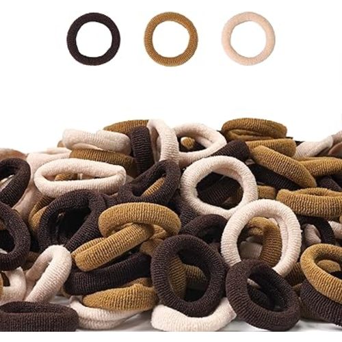 CÉLLOT Mini Hair Ties for Girls Toddlers and Infants, 300PCS Tiny No Damage Ponytail Holders and Seamless Hair Elastics Bands - Diameter 0.8 Inch