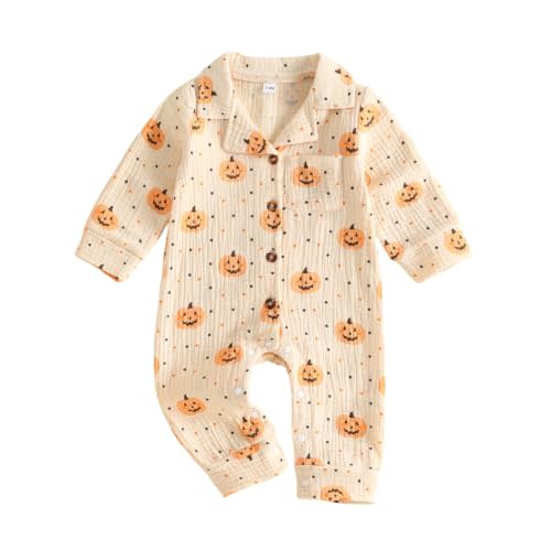 Kavousa Halloween Pajamas Kids Pjs Set Toddler Baby Boy Girl Long Sleeve Top Pants Set Matching Sleepwear Loungewear