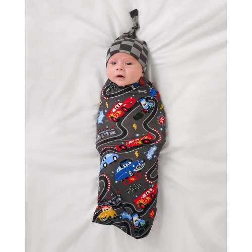 Disney & Pixar Piston Cup Swaddle & Hat Set | Little Sleepies