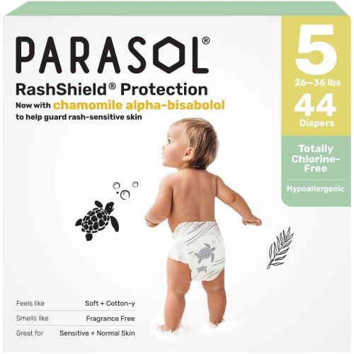Parasol Chlorine-Free Diapers with RashShield Protection - Size 5 - 44ct