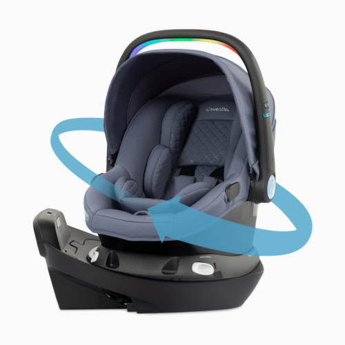 Evenflo Revolve180 LiteMax NXT Rotational Infant Car Seat with SensorySoothe - Flint