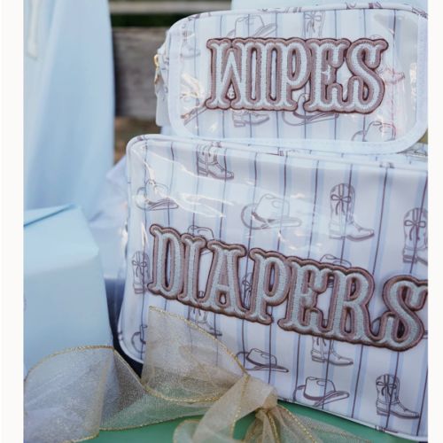 Diapers + Wipes Western Blues Clear Coat - Bundle