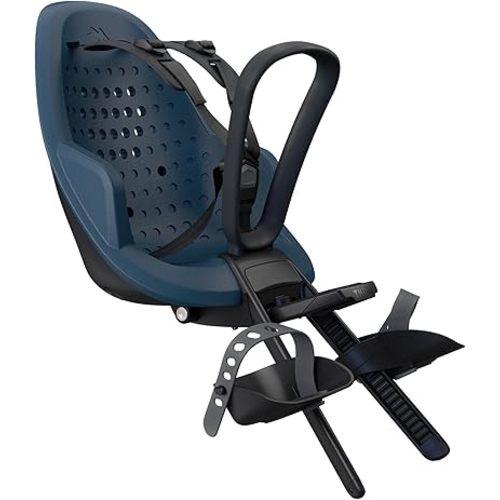 Thule Yepp 2 Mini - Front Mounted Child Bike seat - Shock-Absorbing Foam seat - Adjustable footrests & footstraps - Easy mounting System - Adjustable 5 Point Harness System