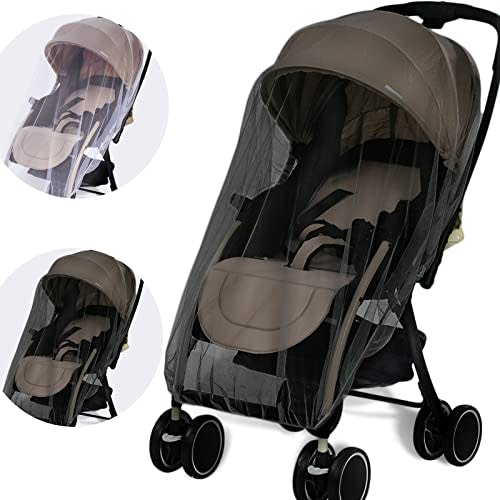 Mosquito Net for Stroller,Protective 2Pack Bug Net for Stroller(White+Grey) | Universal Baby Mosquito Net for Stroller, Bassinets, Cradles, Playards, Pack N Plays and Portable Mini Crib