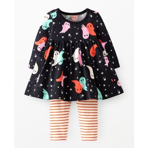 Baby Halloween Long Sleeve Pocket Dress & Leggings Set