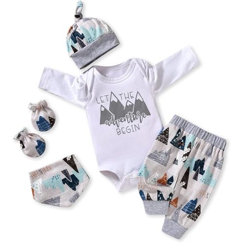 Aalizzwell Newborn Baby Boy Long Sleeve Outfit for Fall Winter