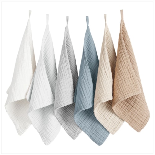 Cotton Washcloths - 6 Pack