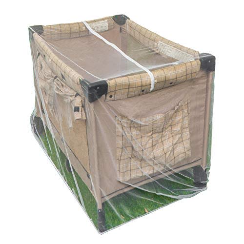 Pack n Play Net with Zippers - Fits Baby Crib, Stroller and Playpen - Universal Size Portable Durable Mesh Netting with Elastic - Complete with Storage Bag Bonus