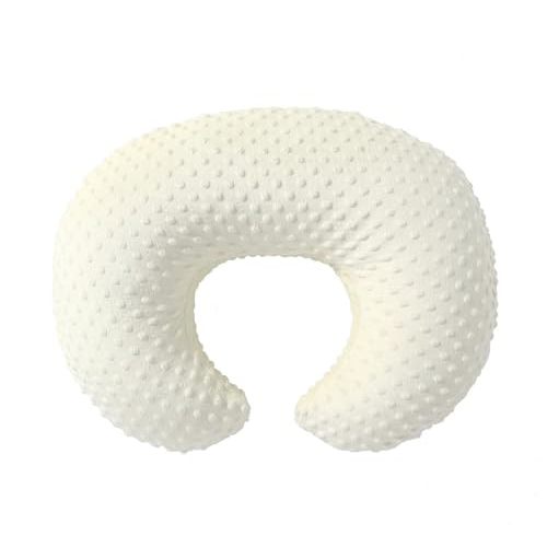 Nursing Pillow Cover Breastfeeding Pillow Cases | Plush Dot Slipcover Pillow Shams (CreamYellow)