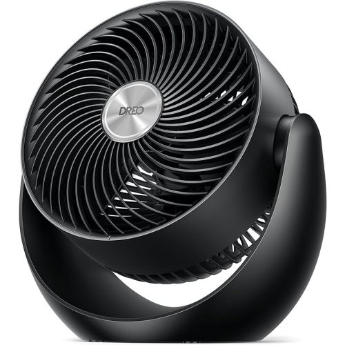 DREO Fan for Bedroom, Table Air Circulator for Whole Room, 11 Inch, 60ft Strong Airflow, 120° adjustable tilt, 20db Low Noise, Quiet, 3 Speeds, 2025 New Desk Fan for Office, Kitchen, Home