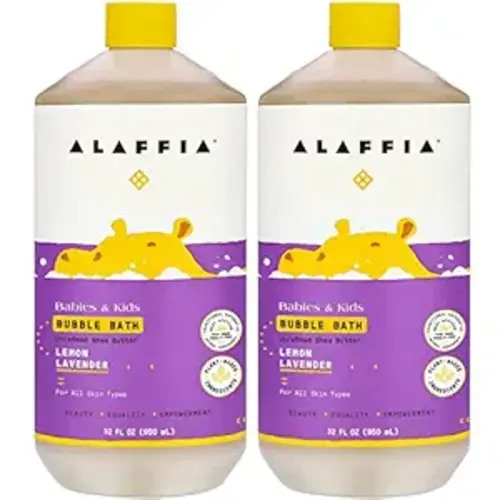 Alaffia Bubble Bath for Babies & Kids, Lemon Lavender 2-Pack