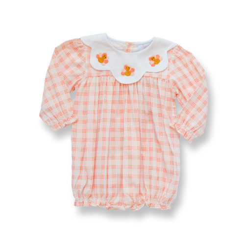Peach Smocked Turkey Bubble