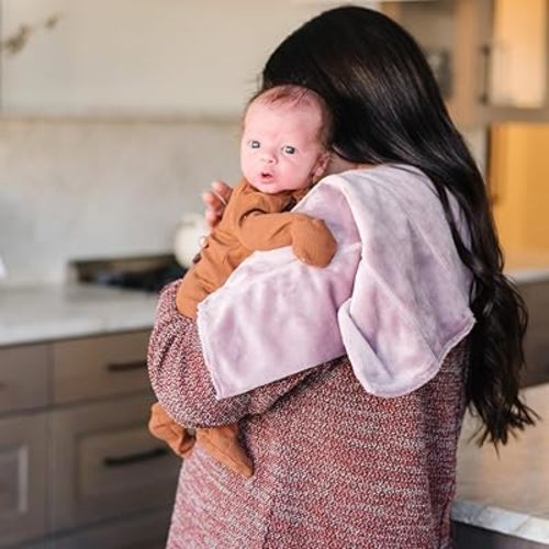 SARANONI Girl Minky Burp Cloth 3 Pack