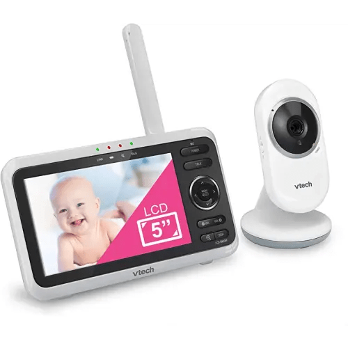 VTech VM350 Baby Monitor, 5" Screen, 1000ft Long Range, Night Vision, 2-Way Talk, Lullabies, Secured Transmission No WiFi