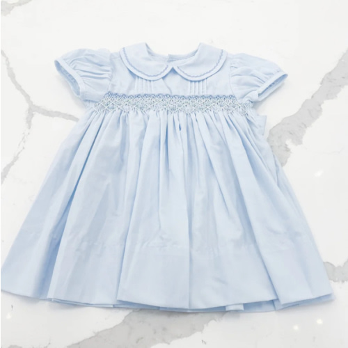 Finley Dress - Blue Buds | Posh Tots Children's Boutique