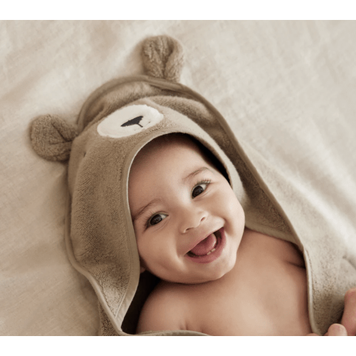 Hooded Bear Baby Bath Towel | Organic Cotton | MORI US