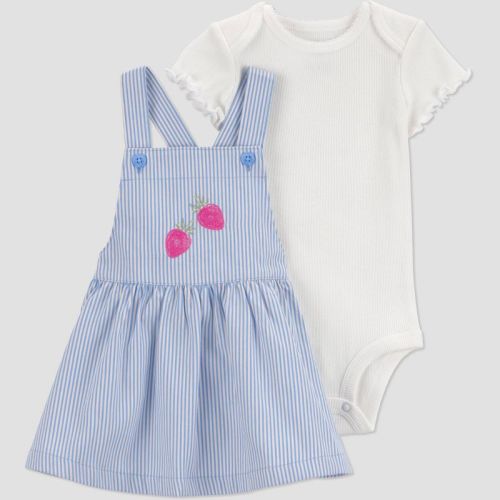 Carter's Just One You® Baby Girls' Strawberry Skirtalls - Blue/Ivory 9M