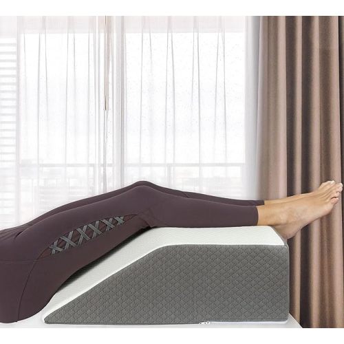 Kolbs Wedge Reading Pillow, Cushion with Arms for TV, Books, Nursing, Back - Bed Pillow for Sitting Up in Comfort, Plush Backrest Pillow. Sit Up in Comfort. (19" Wedge Reading - Grey)