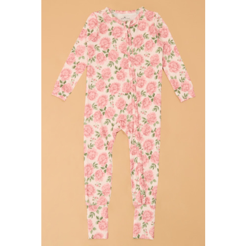 Zainy Floral Long Sleeve Romper in Pink | AS kids