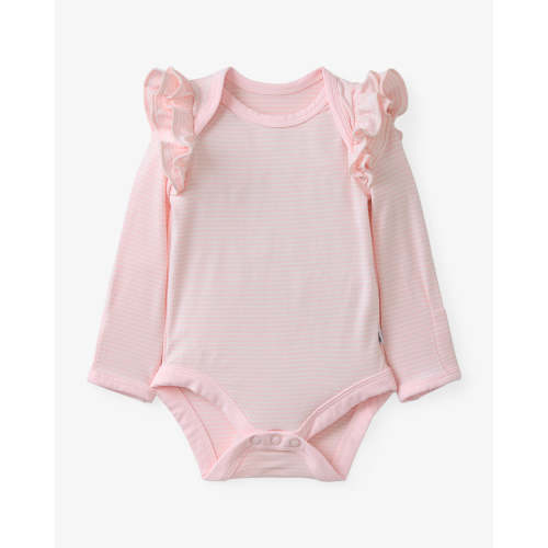 Prima Pink Stripe Flutter Bodysuit – Little Sleepies