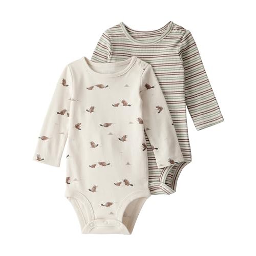 little planet by carter's unisex-baby 2-pack Long Sleeve Bodysuits Made With Organic Cotton