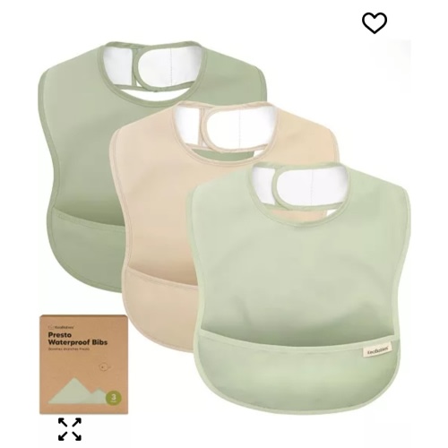 3-Pack Waterproof Baby Bibs for Eating, Lightweight, Mess Proof Toddler Bibs with Food Catcher