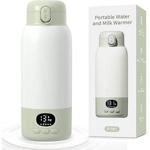 SORUTO Portable Bottle Warmer for Travel - Fast Heating Milk Warmer for Breastmilk or Water, 17oz Large Capacity, Precise Temperature Control, Water Warmer for Car, Travel, Outdoor