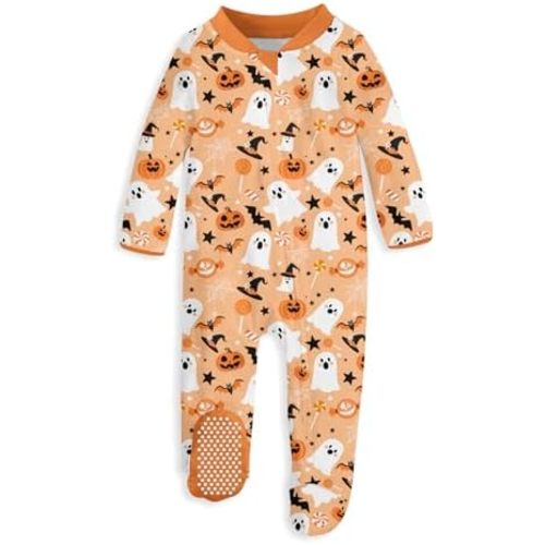 UNIFACO Baby Girls Boys Footed Pajamas One-Piece Sleeper Snug Fit Sleep and Play Zip Front Footie Romper 0-12 Month