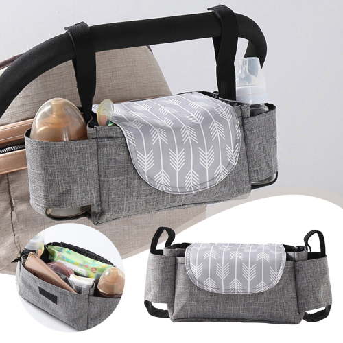 Home Textile Storage Car Bag Stroller Organizer Wheelchair Tote Universal Attachment Polyester Feeding Bottle Cup Holder