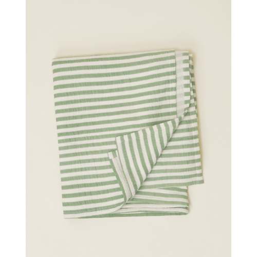 Storq Baby Organic Cotton Muslin Swaddle Blanket | Sage Stripe - Storq by Kindred Bravely