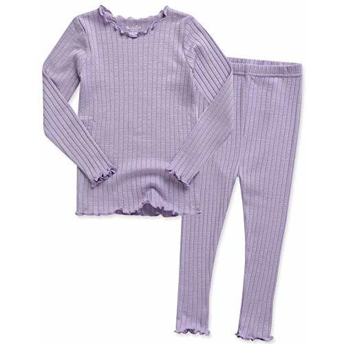 VAENAIT BABY 6M-12Y Infant Kids Toddler Junior Girls Soft Comfy Modal Tencel Shirring Sleepwear Pajamas 2pcs Set
