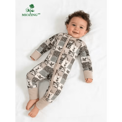 soft bamboo fiber baby romper zip convertible footie - Temu