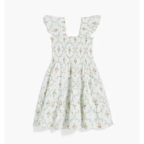 The Baby Ellie Nap Dress - Light Pink Trellis