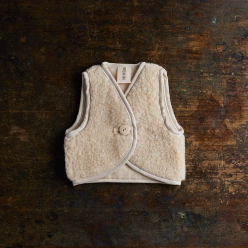 Fawn Baby Vest - Wool Teddy Fleece - Oatmeal – MamaOwl