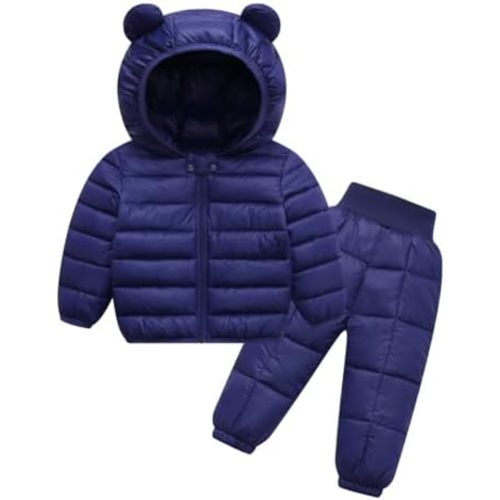2 Piece Toddler Winter Coats and Matching Pants Lightweight Puffer Padded Jacket Clothing Set Snowsuit Ski Suit