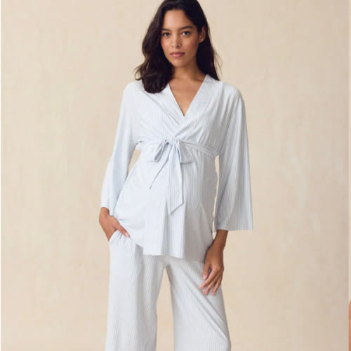 LAKE | Women | DreamModal™ Pajamas | Fog Maternity Kimono Bundle
