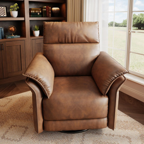 Ebern Designs Power Recliner Chair Swivel Nursery Rocker Reclining with Charging Port, Double Layered Armrests and Side Pocket | Wayfair