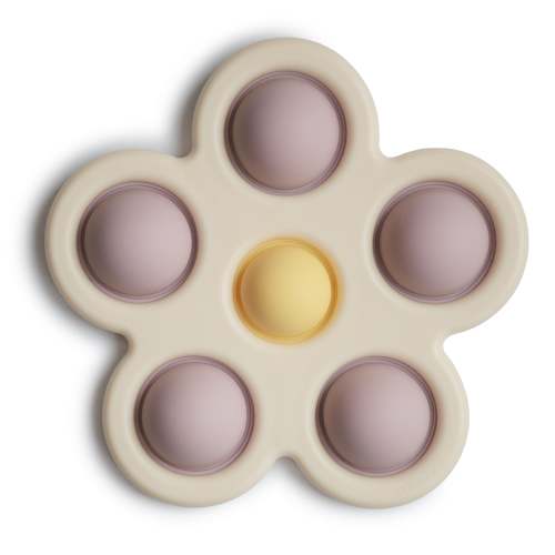 Mushie Silicone Flower Press Baby Toy