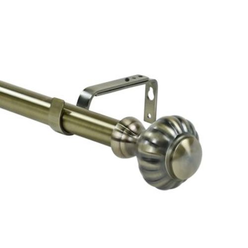 Urbanest 1-inch Diameter Doorknob Adjustable Single Drapery Curtain Rod