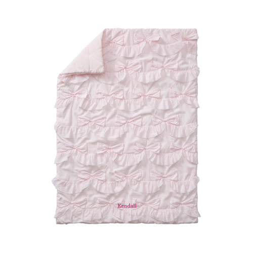 LoveShackFancy Sweet Dreams Ruffled Bow Baby Quilt | Pottery Barn Kids