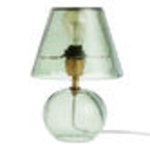 Becca Mini Glass and Brass Metal Textured Table Lamp - World Market