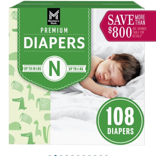 Member's Mark Premium Baby Diapers, Sizes: Newborn - 7 - Sam's Club