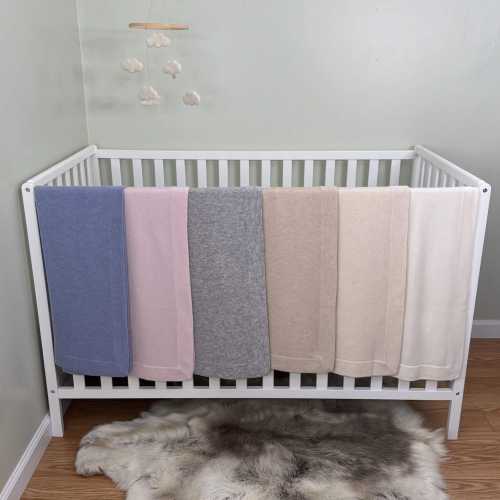 100% Cashmere Knit Baby Blanket: Soft Heirloom Newborn Gift